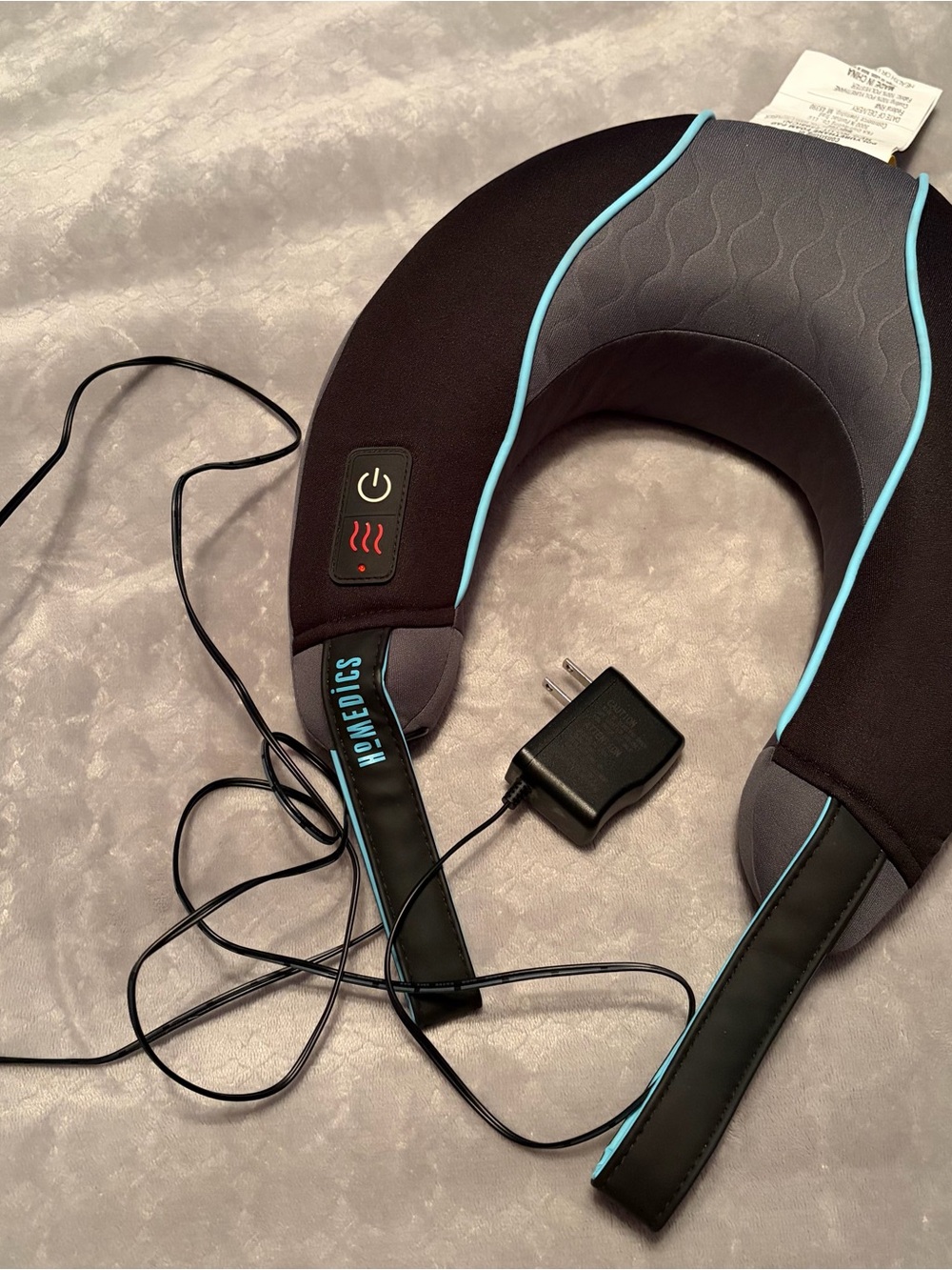 Homedics Black & Blue Neck Massager with Heating Function